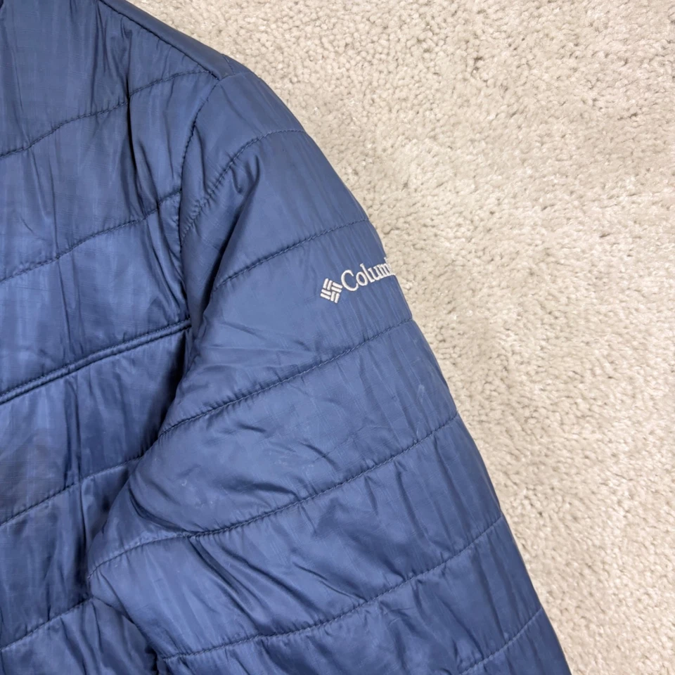 Chaqueta Columbia Puffer Mujer Talla Grande Azul Cremallera Completa Omni-Calor Foto 4 de 4