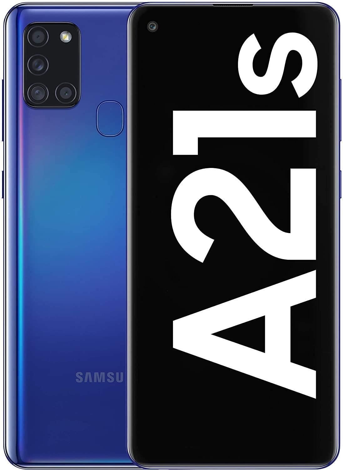 Samsung Galaxy A21s SM-A217F 64GB 48MP Smartphone Mobile Blue Unlocked GOOD_