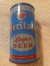  NICE HERITAGE LAGER FLAT TOP BEER CAN,SCHOENHOFEN EDELWEISS BREWING CHICAGO,IL