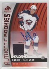 2017-18 SP Game Used Authentic Rookies Red Jersey Gabriel Carlsson #89 Auto 0zu