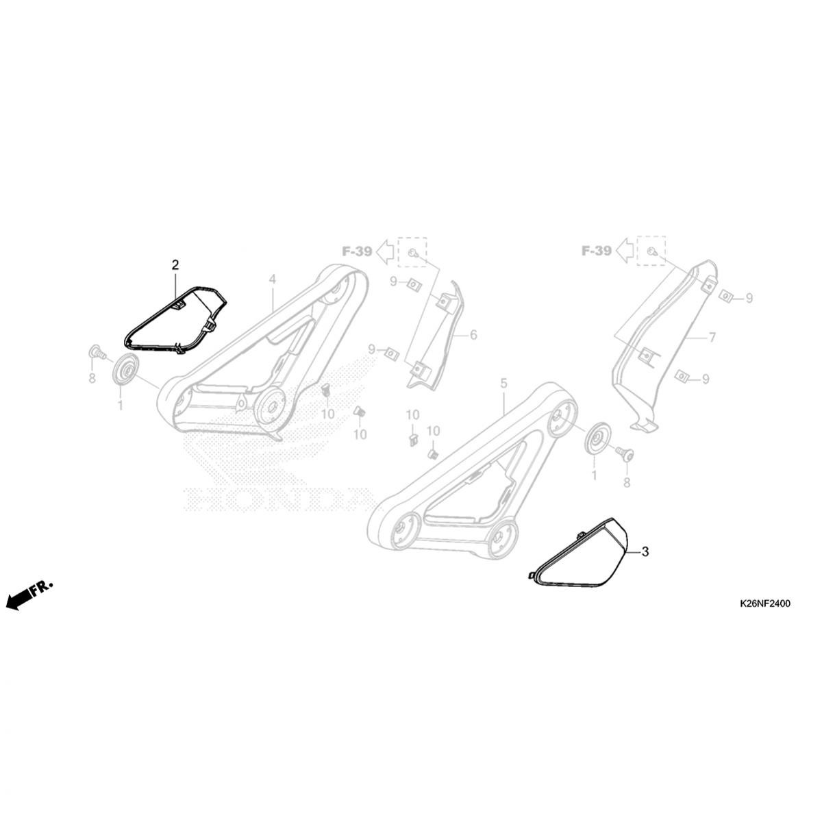 Infill Side Panel Fairing Cover Set Pair Black For Honda New Grom Msx 2021-2023