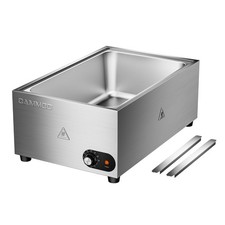 1200W Steam Table Food Warmer Adjustable Temp Stainless Steel Commercial