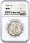 1944 50C Walking Liberty Silver Half Dollar NGC MS64 Brilliant Uncirculated Coin