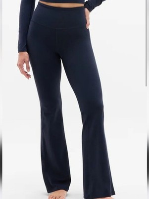 Athleta Elation Flare Pant Womens Medium Black Yoga High Rise Gym Exercise