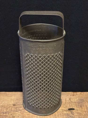 Vintage All-Round Kitchen Grater 9.25” Metal Cylinder Rustic Farmhouse Decor