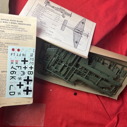 REVELL JU 87 TANK BUSTER MODEL PLANE KIT New Old Stock Airplane Nos - Picture 5 of 6