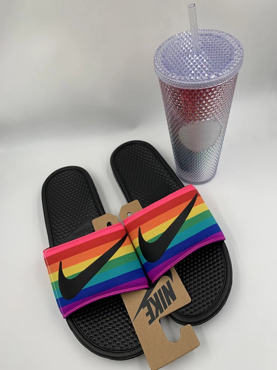 Nike slides shop rainbow