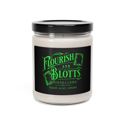 Flourish And Blotts Books Scented Soy Candle, 9oz