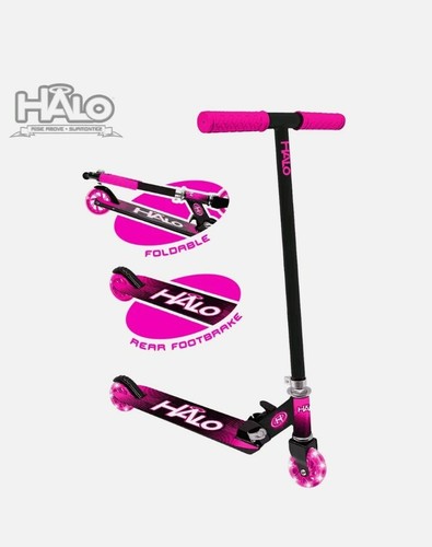 Halo Rise Above Supreme Inline Scooter faltbar Kinder Aufsitzspielzeug schwarz/pink 🆕🔥 - Bild 1 von 7