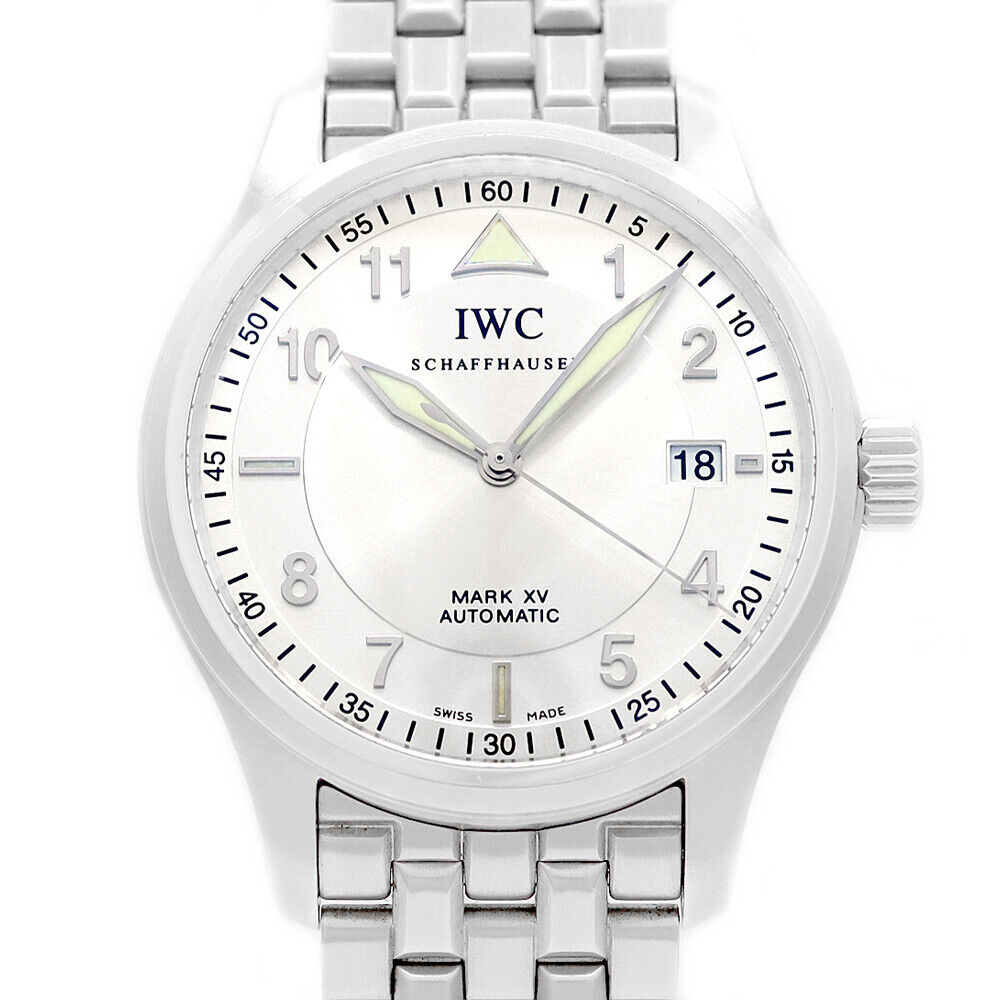 【あす楽対応】 IWC Spitfire Mark XV IW325314 Date Silver Stainless Steel パイロット・ウォッチ