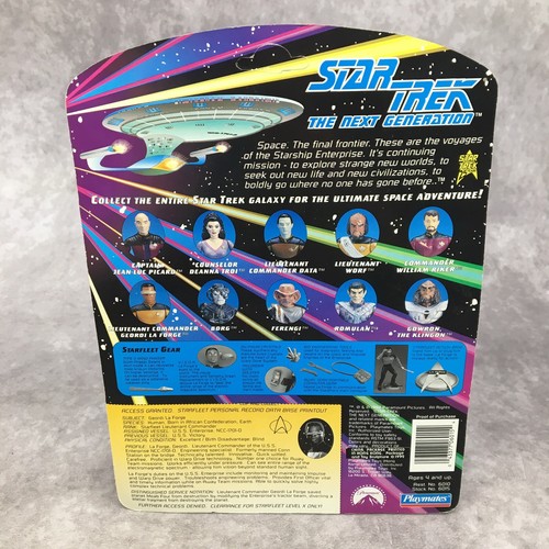 STAR TREK Modellino The Next Generation Lieutenant George La Forge Playmates - Leggi - Foto 6 di 9