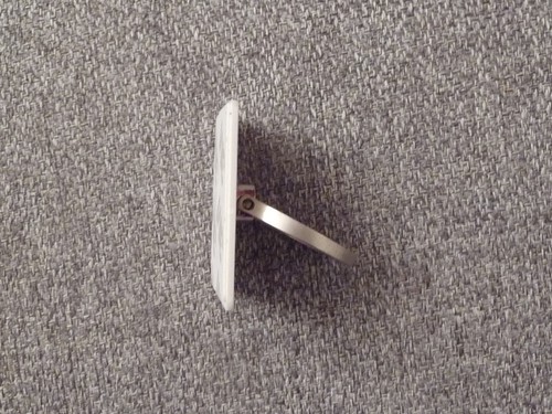 đŒ Bijou de TĂ©lĂ©phone/Ipad avec Support Rotatif- Bague CarrĂ© Blanc+ArgentĂ©- Neuf - Photo 2 sur 8