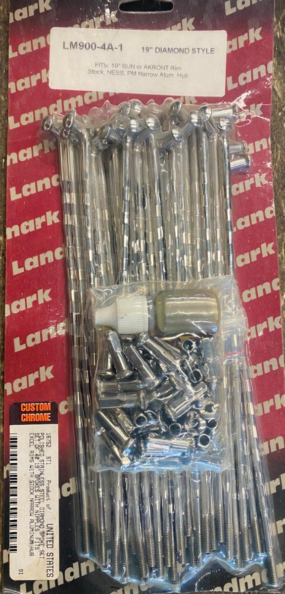 Stainless Diamond Spokes Landmark Harley 19