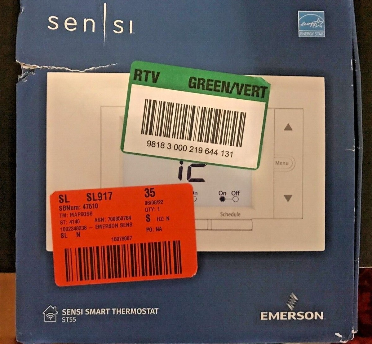 Emerson Sensi ST55 Smart Thermostat WIFI BRAND NEW 696551318901| eBay