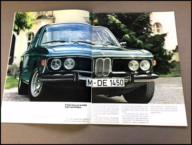 1973 BMW 3.0CS 24-page Vintage Car Sales Brochure Catalog Foto 2 de 4