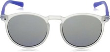 Calvin Klein Unisex R740S 971 Matte Crystal Clear  Blue/Blue Tinted Sunglasses