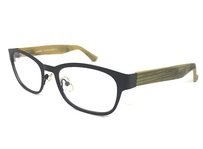 C-Zone Brille Rahmen B3131 COL.70 Matt Dunkel Lila Braune Holz 50-20-140