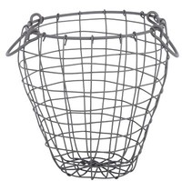 Esschert Design Draht Korb -KLEIN- Rund Ø 22,9 Cm Griffe Dekoration Garten Deko