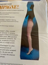   Vintage All Nude Burlington Crystal Beige Pantyhose Invisible Support