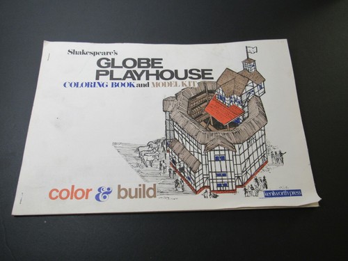 VTG William Shakespeare Globe Playhouse Craft Kit 1977 Coloring Book Model Kit  - Afbeelding 1 van 5