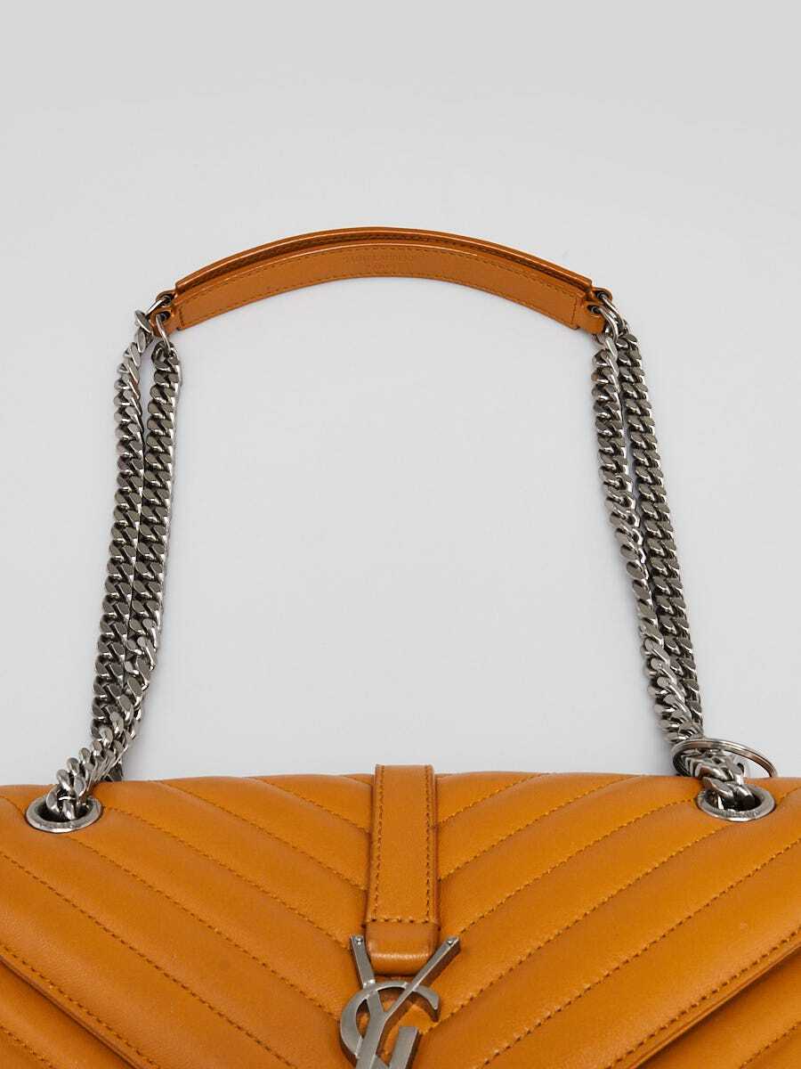 Yves Saint Laurent Yellow Matelasse Leather Medium Punk Yves Saint Laurent Yellow Matelasse Leather Medium Punk