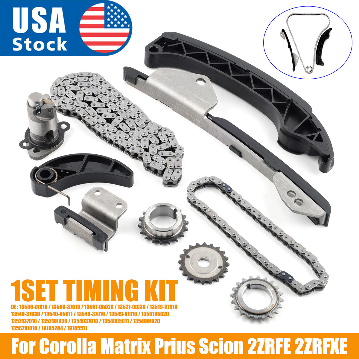 OEM Timing Chain Kit Oil Drive set For Corolla Matrix Prius Scion