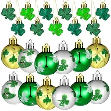 Teling 36 Pieces St. Patrick's Day Decoration Hanging Ornament for Tree Shamr...