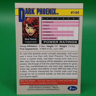 1991 Marvel Dark Phoenix #144 | eBay