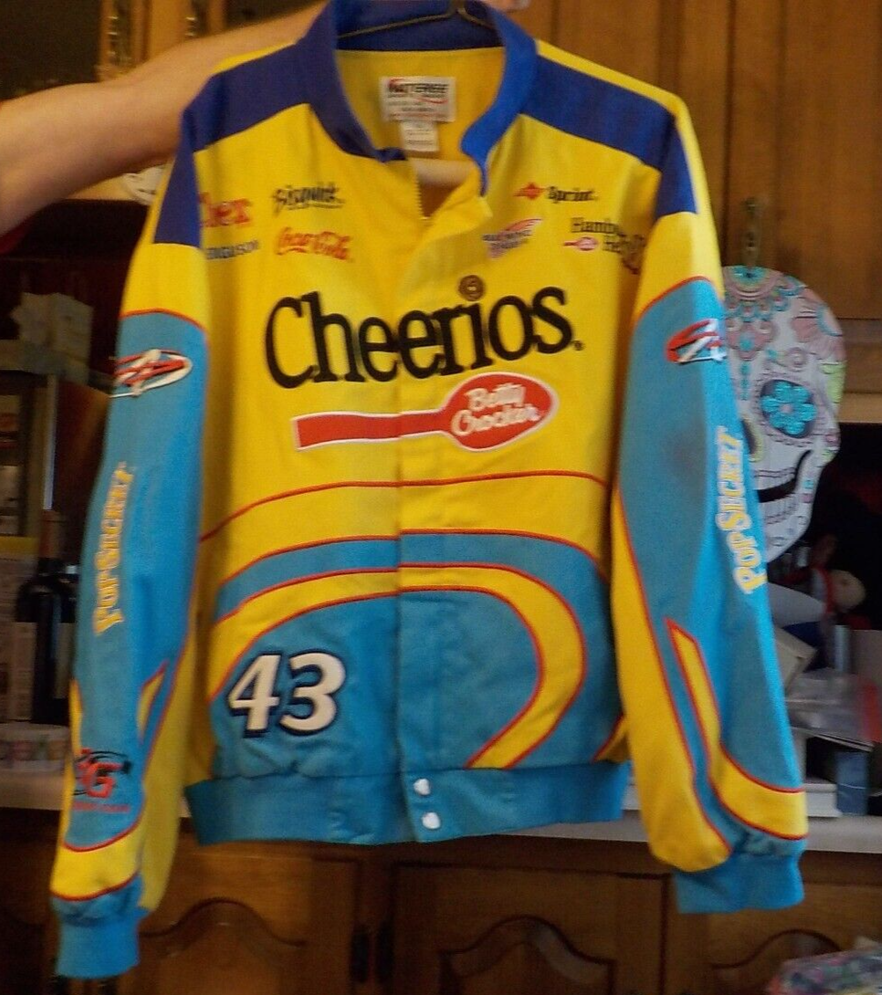 Vintage Nascar Petty #43 Jacket size XXL blue &yellow Cheerios