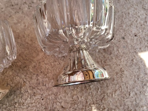 Obstschalen Desertschalen aus Glas mit Metall Fuß - Bild 5 von 7