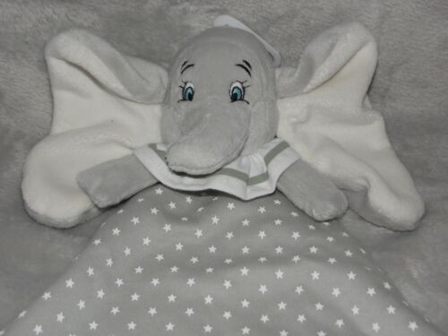 Asda Dumbo pocieszyciel miękka zabawka NOWA szara George Disney Baby spotty blankie - Zdjęcie 1 z 5