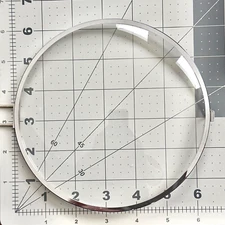Clock Bezel And Convex Glass Silver Tone