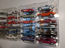 Car Display Case Acrylic Mirrored 12 Pcs Hot Diecast 1/18 Model Wheels Cabinet