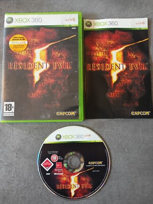 Jeu Resident Evil 5 - Version PAL FR COMPLET Pour Xbox 360 - Boîtier, Manuel, Disque En Bon état