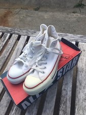 Women s Vintage Converse Chuck Taylor All Star Made USA Shoes Off White Size 4