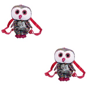 sequin owl backpack