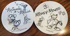 Disney Sketchbook 8” Salad Dessert Plates Mickey or Minnie, Dishes, Zrike New