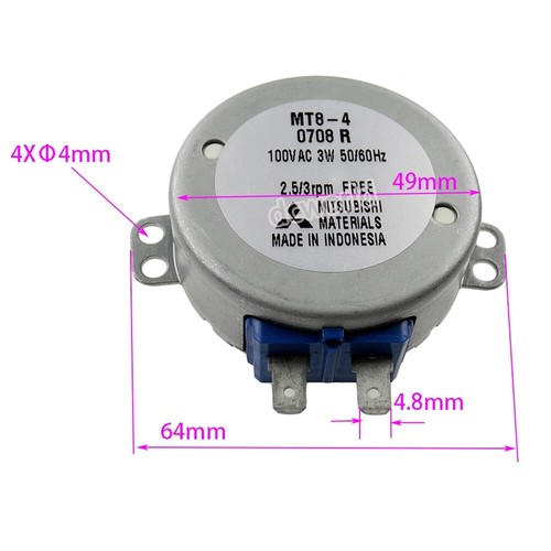 MT8-4 AC 100V/110V 50TYZ PMSM Synchronous Geared Motor 3W Small AC Gear Motor FY - Picture 4 of 12