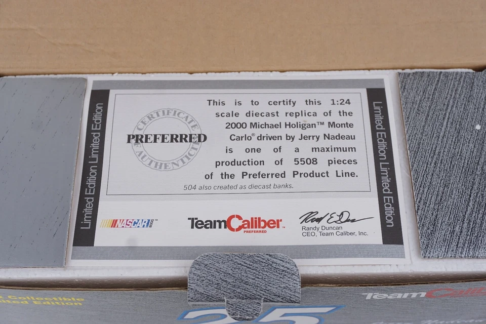 #25 Michael Holigan 2000 Monte Carlo Nascar diecast  bank 1/24 Preferred Series  - Image 2 of 4