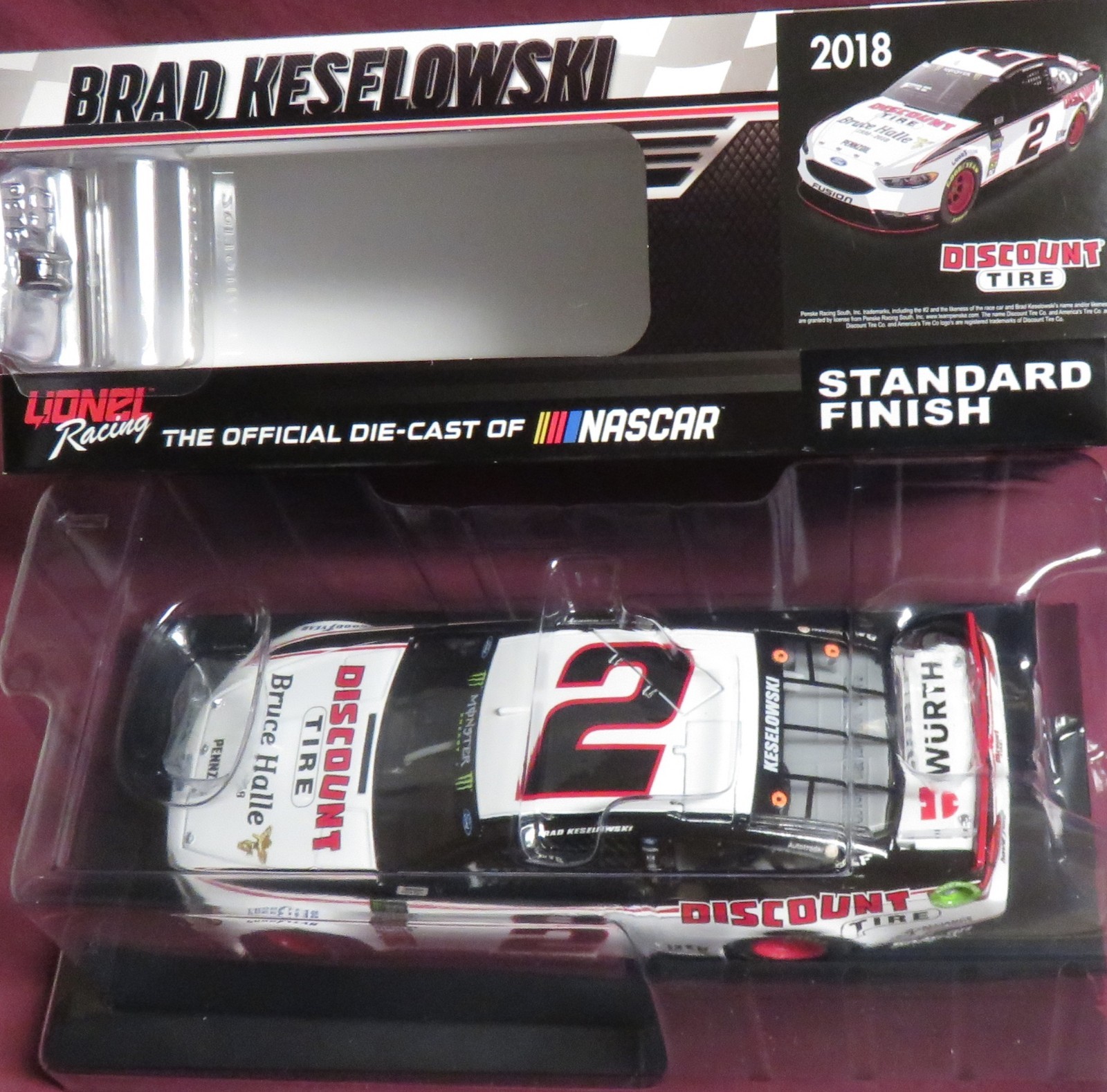 NEW, 1/24 ACTION 2018 2, DISCOUNT TIRE, BRUCE HALLE TRIBUTE, BRAD KESELOWSKI NEW, 1/24 ACTION 2018 2, DISCOUNT TIRE, BRUCE HALLE TRIBUTE, BRAD KESELOWSKI