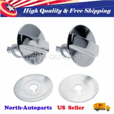 2pcs For Oldsmobile 69-72 Cutlass 442 Ram Air Hood Pin Chrome Twists Locks