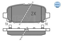 Meyle 025 228 4418 Brake Pad Set, Disc Brake For Jeep