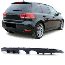 Heckdiffusor Diffusor SCHWARZ GLANZ Doppelrohr mittig für VW Golf 6 VI 2008-2013