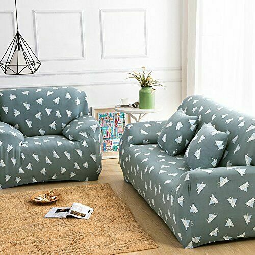Fundas elásticas para sofá con estampado de 1/2/3/4 plazas funda para muebles de asiento de sofá EE. UU. - Imagen 3 de 10
