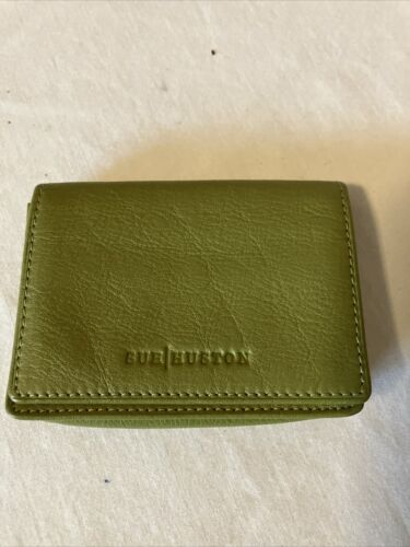 Sue Huston Seattle Green Leather Card Wallet