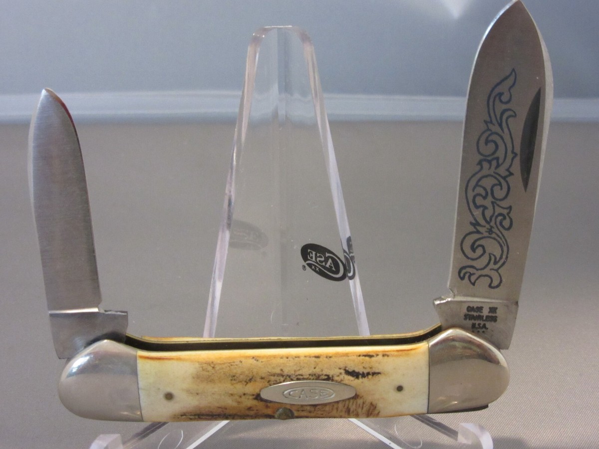 CASE XX Canoe Pocket Knife - Stag Handle - #52131 SSP - 3 Dot