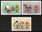 Turkey 1962, 50th Anniversary of the Turkish Scout Movement set MNH, Mi 1837-39
