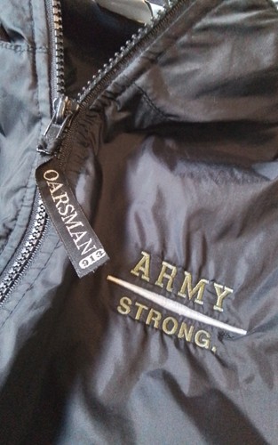 United States Army Jacket Large Black Oarsman Full Zip Hooded & Insulated - Picture 4 of 10