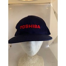 Vintage Toshiba Trucker Snapback hat 1990s 80s O2