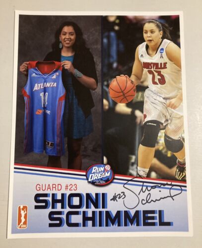 Shoni Schimmel Autographed Signed 8 1/2 X 11 Photo Card Atlanta Dream,WNBA, qty - Picture 3 of 5